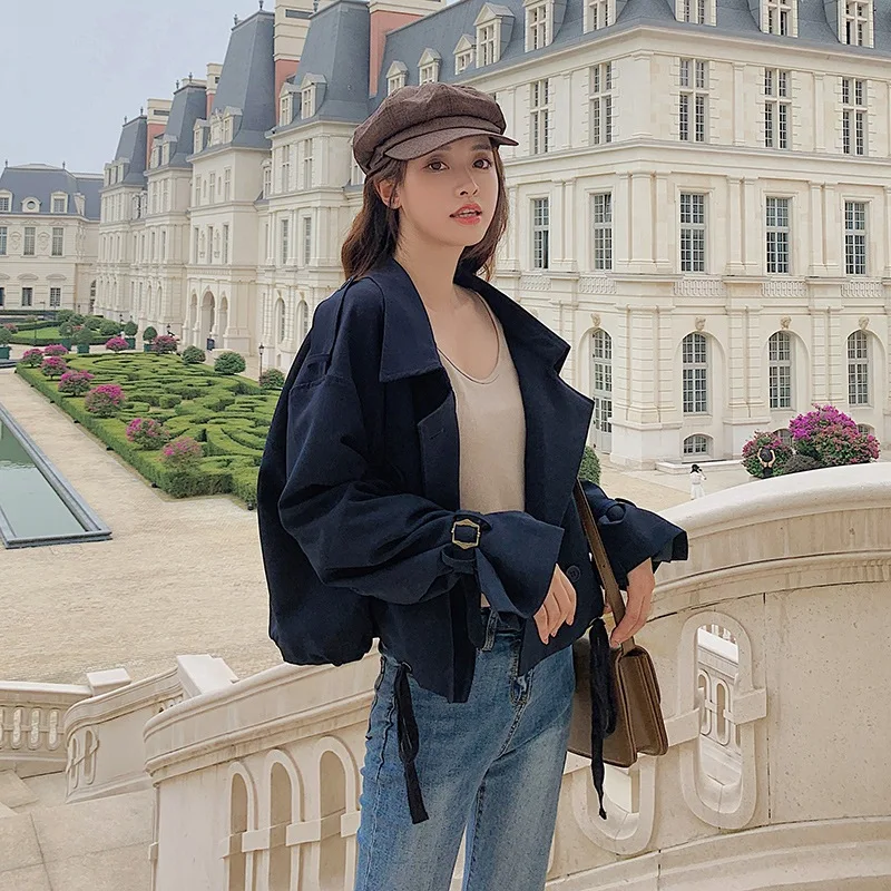 Photo Shoot CHIC Elegant Navy Loose-Fit Fold-down Collar Single Breasted Drawstring Waist Hugging Handsome Versatile Trench Coat
Photo Shoot CHIC Elegant Navy Loose-Fit Fold-down Collar Single Breasted Drawstring Waist Hugging Handsome Versatile Trench Coat