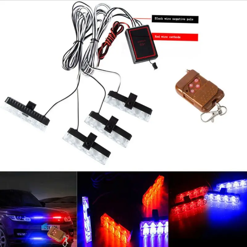 Ultra-thin Wireless Remote Control 16LED One for Four Clips in the Net Front Flashing Warning Light 4LED Red and Blue Strobe Lig
Ultra-thin Wireless Remote Control 16LED One for Four Clips in the Net Front Flashing Warning Light 4LED Red and Blue Strobe Lig