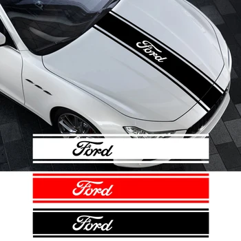 

Car Hood Cover Decoration Stripes Decal Stickers For Ford Fiesta Focus 2 3 4 5 MK1 Mk2 Mk3 Mk4 Mk5 Mk7 Ranger Car Accessories