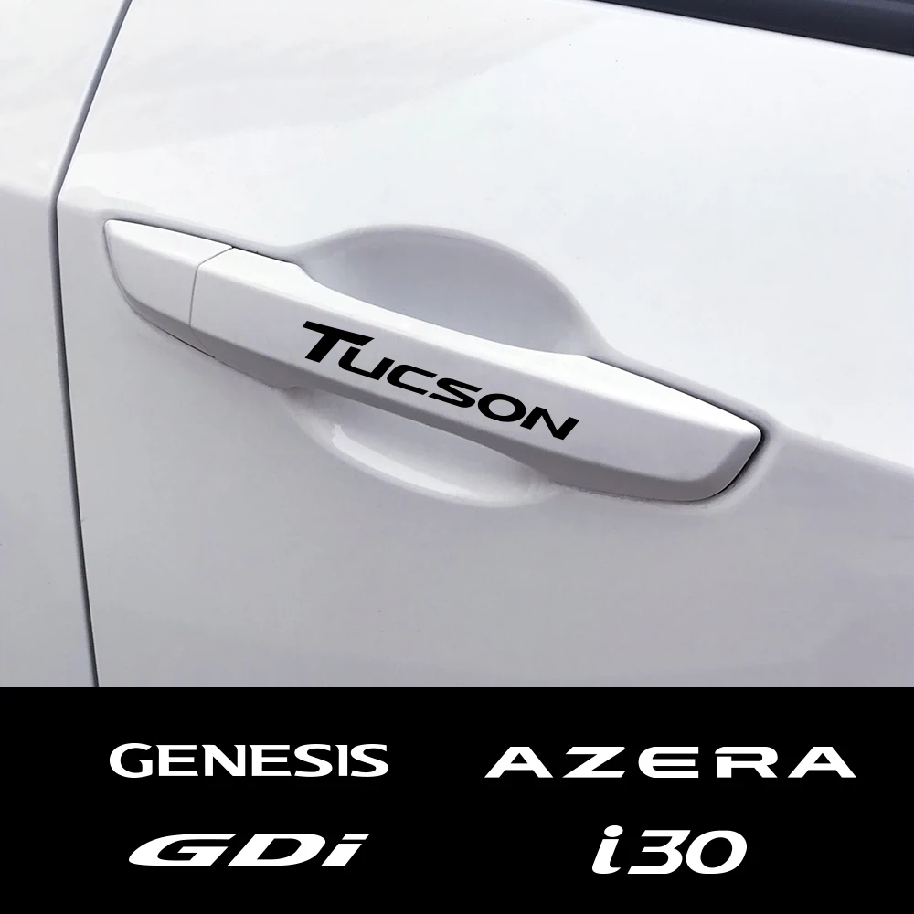 4 шт. наклейки на дверные ручки для Hyundai Tucson i40 i30 i10 i20 IX35 IX20 Solaris Genesis Santafe GDi |