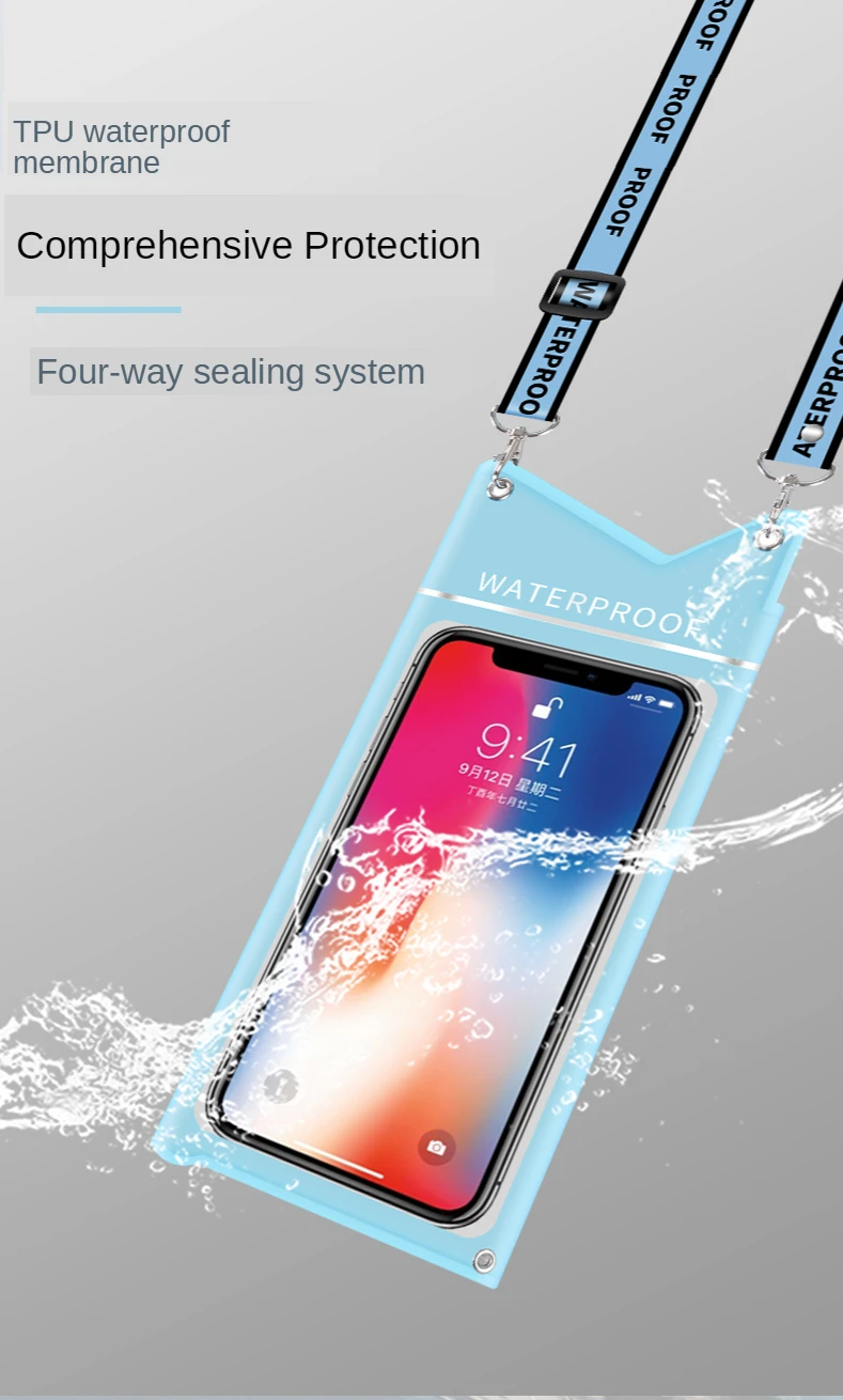 Wodoodporne etui na telefon z dotykowym ekranem - torba pływająca i plażowa - Wianko - 2