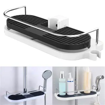 Bathroom Shelf Multifunction Storage Rack Shower Head Shampoo Holder Towel Tray Adjustable Bathroom Shelves Single Tier
Bathroom Shelf Multifunction Storage Rack Shower Head Shampoo Holder Towel Tray Adjustable Bathroom Shelves Single Tier