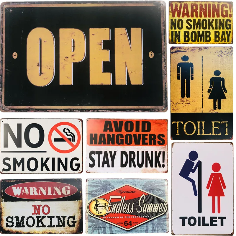 Open Stop TOILET Metal Tin Signs Warning No Smoking Free Wifi Poster Plate Pub Rustic Wall Plaque Garage Bar Home Wall Decor
Open Stop TOILET Metal Tin Signs Warning No Smoking Free Wifi Poster Plate Pub Rustic Wall Plaque Garage Bar Home Wall Decor