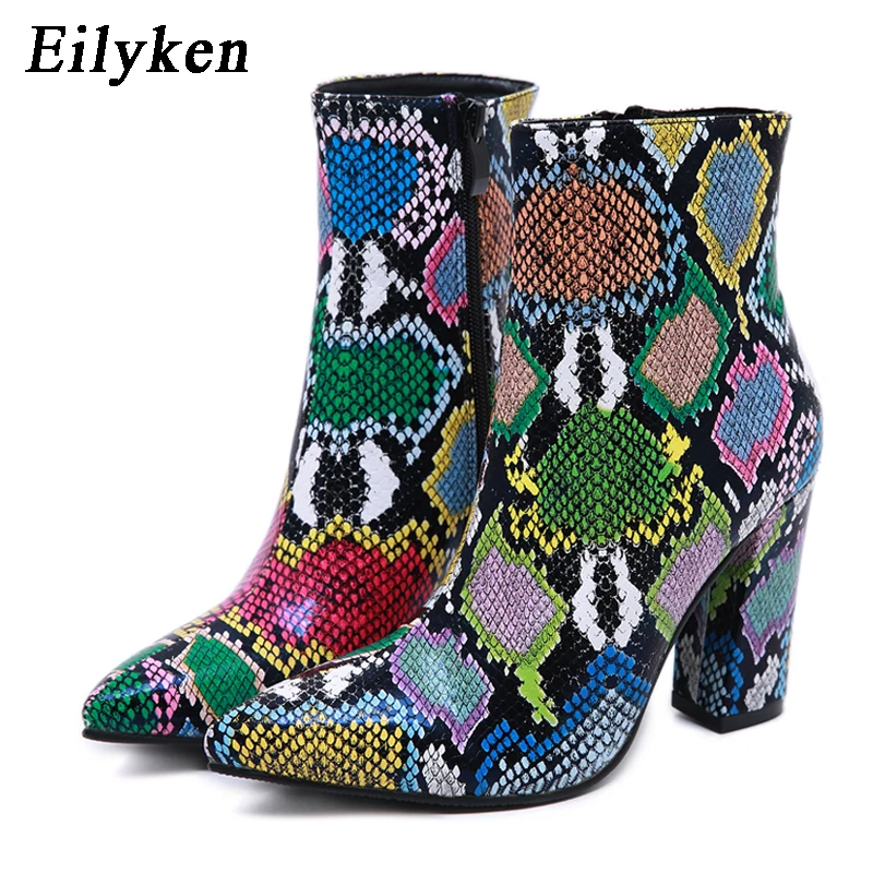 Eilyken Fashion Green Snake Grain High Heels Women Ankle Boots Zipper Pointed Toe Female Boot Shoes Ladies 2020 Winter New
Eilyken Fashion Green Snake Grain High Heels Women Ankle Boots Zipper Pointed Toe Female Boot Shoes Ladies 2020 Winter New