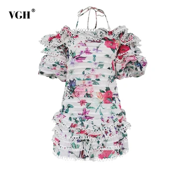 VGH Sexy Print Floral Dress For Women Spaghetti Square Collar Puff Short Sleeve High Waist Dresses Female 2020 Clothing Fashion 
VGH Sexy Print Floral Dress For Women Spaghetti Square Collar Puff Short Sleeve High Waist Dresses Female 2020 Clothing Fashion
