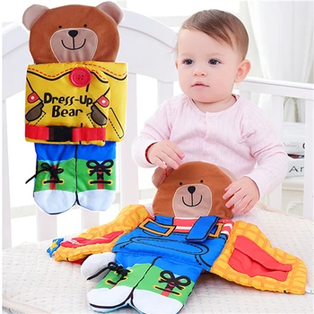 Cute Bear Wear Cloth Book Soft Cloth Baby Learning Education Book Infant Early Education Cloth Books 
Cute Bear Wear Cloth Book Soft Cloth Baby Learning Education Book Infant Early Education Cloth Books