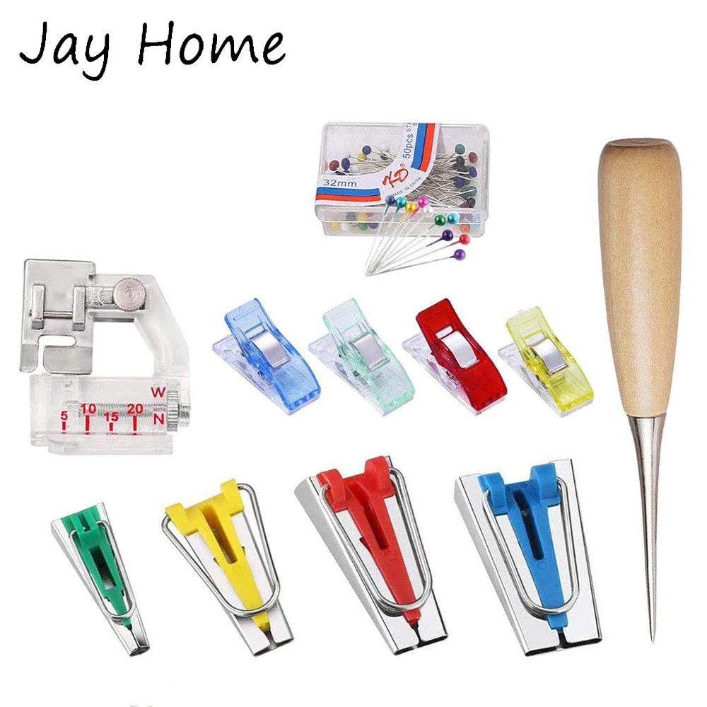 11Pcs Fabric Bias Tape Maker Kit Quilting Bias Sewing Machine Foot & Wooden Awl & Sewing Pins DIY Patchwork Sewing Supplies
11Pcs Fabric Bias Tape Maker Kit Quilting Bias Sewing Machine Foot & Wooden Awl & Sewing Pins DIY Patchwork Sewing Supplies