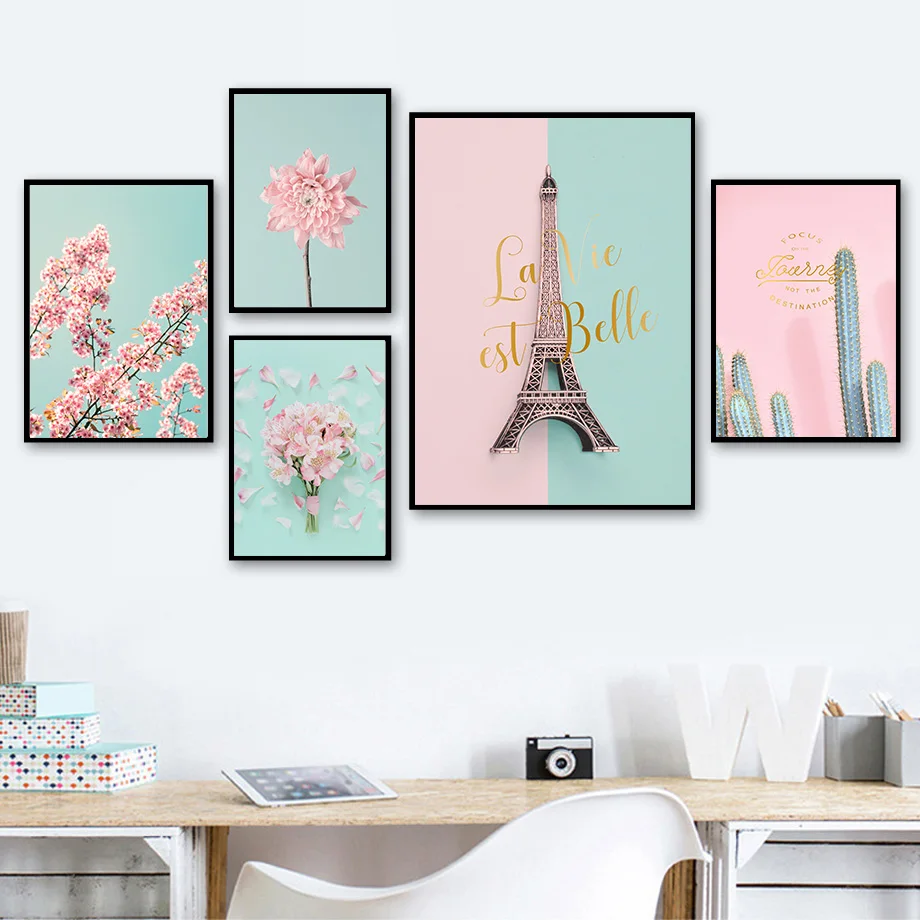 Pink Flower Paris Tower Cactus Wall Art Canvas Painting Nordic Posters And Prints Plant Wall Pictures For Living Room Home Decor
Pink Flower Paris Tower Cactus Wall Art Canvas Painting Nordic Posters And Prints Plant Wall Pictures For Living Room Home Decor