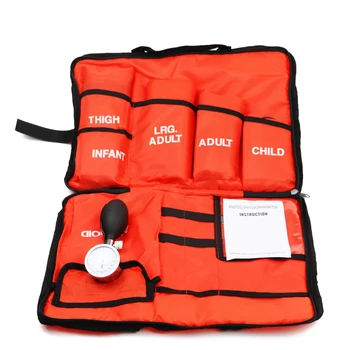 5 Cuffs Blood Pressure Monitor Aneroid Sphygmomanometer Cuff System for All Sizes Orange Color with Pressure Gauge Meter 
5 Cuffs Blood Pressure Monitor Aneroid Sphygmomanometer Cuff System for All Sizes Orange Color with Pressure Gauge Meter