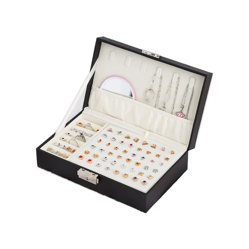 2020 New Portable Jewlery Storage Box With Stud PlateMulti-Function Cross-Border Ear Stud Storage Ring Necklace Box
2020 New Portable Jewlery Storage Box With Stud PlateMulti-Function Cross-Border Ear Stud Storage Ring Necklace Box