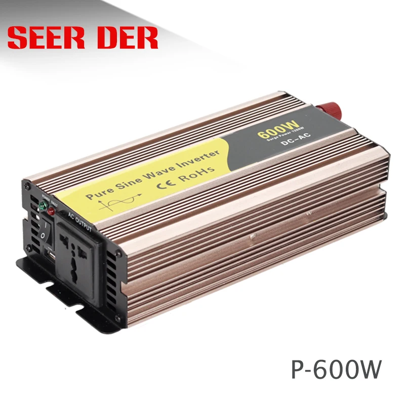 High frequency 600 watt OFF grid tie solar power inverter 600w 12v/24v dc to 220v ac pure sine wave micro inverter
High frequency 600 watt OFF grid tie solar power inverter 600w 12v/24v dc to 220v ac pure sine wave micro inverter