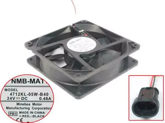 NMB-MAT 4712KL-05W-B40 PR1 DC 24В 0.48A 120x120x32 мм 2-проводной Вентилятор охлаждения сервера
NMB-MAT 4712KL-05W-B40 PR1 DC 24В 0.48A 120x120x32 мм 2-проводной Вентилятор охлаждения сервера