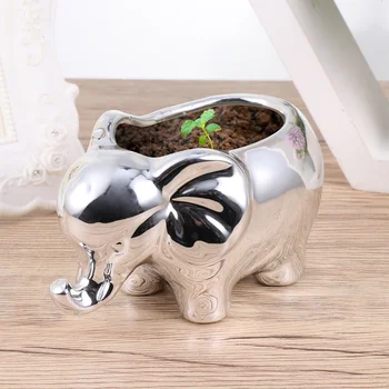Creative Ceramic Flower Pot Cute Elephant Shape Design Flower Pot Fleshy Flower pot Garden Decoration Table Decoration (Golden)
Creative Ceramic Flower Pot Cute Elephant Shape Design Flower Pot Fleshy Flower pot Garden Decoration Table Decoration (Golden)