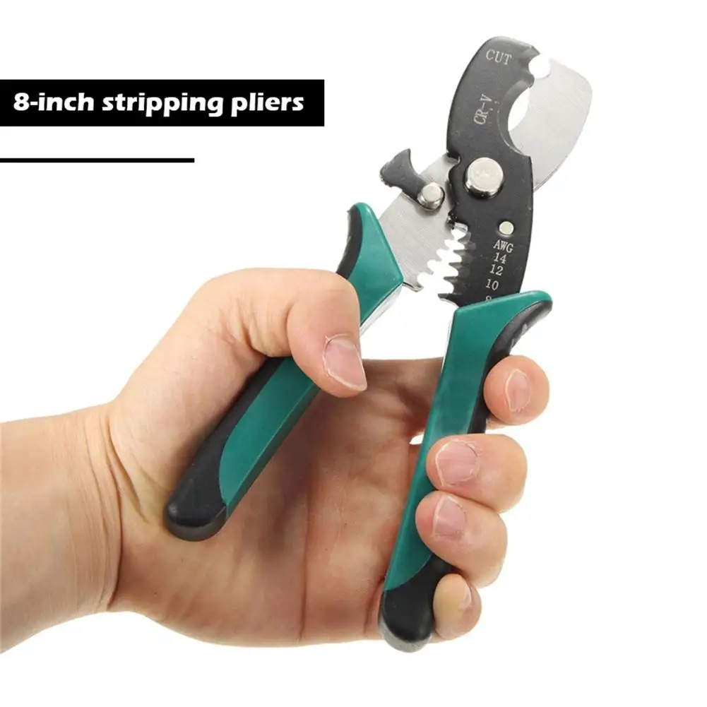 8 inch TUOSEN Wire Stripper Multi-function Wire Stripping Tool Crimping Pliers Wire Cable Stripper Spring Design Easy to Work
8 inch TUOSEN Wire Stripper Multi-function Wire Stripping Tool Crimping Pliers Wire Cable Stripper Spring Design Easy to Work