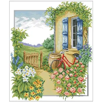 Bicycle in the courtyard patterns Counted Cross Stitch 11CT 14CT 18CT DIY Cross Stitch Kit Embroidery Needlework Sets home decor
Bicycle in the courtyard patterns Counted Cross Stitch 11CT 14CT 18CT DIY Cross Stitch Kit Embroidery Needlework Sets home decor