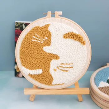 Cat Pattern DIY Punch Needle Embroidery Kit Punchneedle Cross Stitch Set for Beginner Handcrafted Decoration Gift
Cat Pattern DIY Punch Needle Embroidery Kit Punchneedle Cross Stitch Set for Beginner Handcrafted Decoration Gift