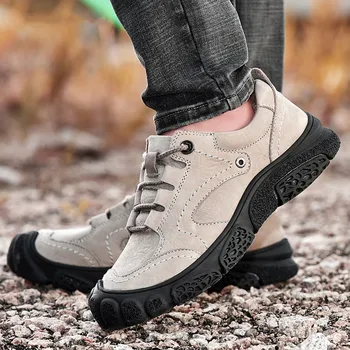 Genuine Leather Tactical Shoes Men Outdoor Mountain Trekking Boots Breathable Soft Rubber Men's Hiking Sneakers 
Genuine Leather Tactical Shoes Men Outdoor Mountain Trekking Boots Breathable Soft Rubber Men's Hiking Sneakers