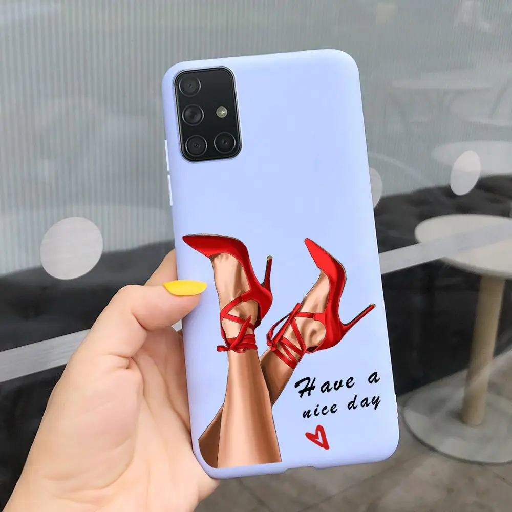 Чехол для Samsung Galaxy A51 2019 Силиконовый ТПУ милый мягкий чехол накладка Coque A71 A 51 71