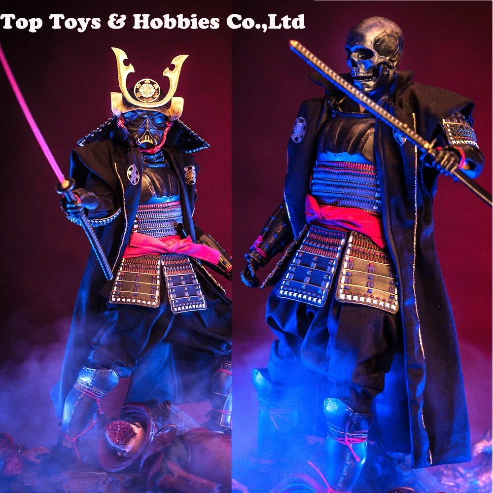 TOYSDAO TD-02 1/6 Japanese Skull Dark Warrior Collection Black Samurai Darth Vader Action Figure Colletible Model Toys