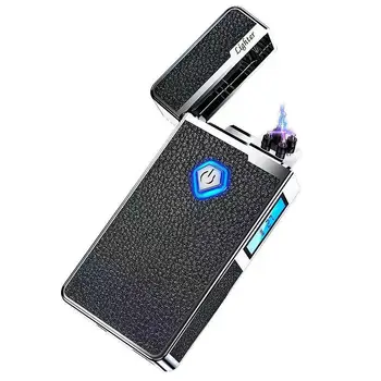 Creative Remaining charge visible Electronic Lighter Usb Charge Cigarette Cigar Lighter Double Arc Plasma Touch-Senstive Switch
Creative Remaining charge visible Electronic Lighter Usb Charge Cigarette Cigar Lighter Double Arc Plasma Touch-Senstive Switch