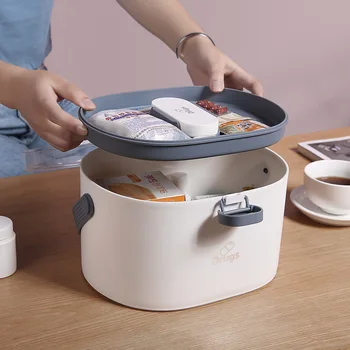 Medicine Box Household Double-deck Tuba Drugs Plastic Accept Box Portable Visit First Aid Kit Medical Care Children Medicine 
Medicine Box Household Double-deck Tuba Drugs Plastic Accept Box Portable Visit First Aid Kit Medical Care Children Medicine