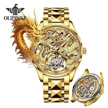 OUPINKE Top Tourbillon Watch Luxury Sapphire Mirror Water Proof Luminous Hollow Dragon Design Men's Business Mechanical Watches
OUPINKE Top Tourbillon Watch Luxury Sapphire Mirror Water Proof Luminous Hollow Dragon Design Men's Business Mechanical Watches