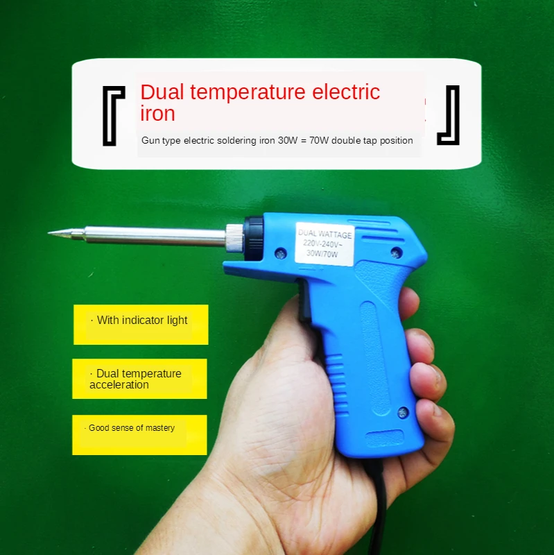 Double Power Electric Soldering Iron Gun type Electric Soldering Iron Power Adjustable Soldering Iron Gun 30W/70W Adjustable
Double Power Electric Soldering Iron Gun type Electric Soldering Iron Power Adjustable Soldering Iron Gun 30W/70W Adjustable