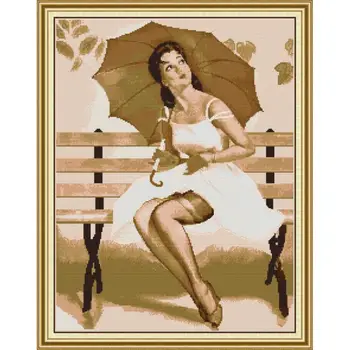 Joy Sunday Cross Stitch Woman with The Umbrella Counted Printed on Canvas 11CT 14CT DIY Needlework Sets Home Decoration Kits
Joy Sunday Cross Stitch Woman with The Umbrella Counted Printed on Canvas 11CT 14CT DIY Needlework Sets Home Decoration Kits