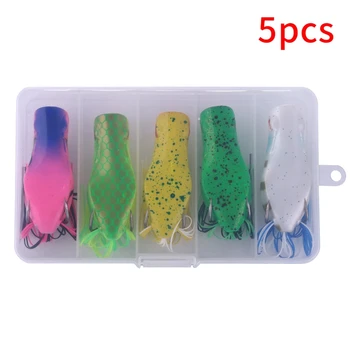 HOT 5PCS/Set Frog Lures Fishing Hooks Bait Artificial Soft Bait Kits with Tackle Box for Bass Pike Snakehead Dogfish Musky
HOT 5PCS/Set Frog Lures Fishing Hooks Bait Artificial Soft Bait Kits with Tackle Box for Bass Pike Snakehead Dogfish Musky