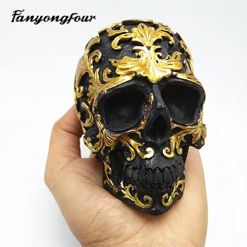 Pattern skull silicone mold fondant cake mold resin plaster chocolate candle candy mold free shipping
Pattern skull silicone mold fondant cake mold resin plaster chocolate candle candy mold free shipping