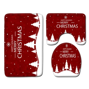 Christmas Gift 3pcs/set Bathroom Pad Floor Mat Carpet Absorbent Shower Room Rug Lid Toilet Cover Bath Mat Set for Home Decor 
Christmas Gift 3pcs/set Bathroom Pad Floor Mat Carpet Absorbent Shower Room Rug Lid Toilet Cover Bath Mat Set for Home Decor