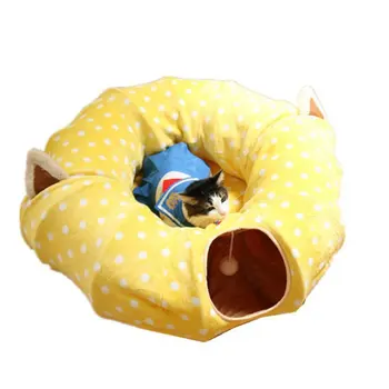Round Collapsible Cat Tunnel Tube Kitty Tunnel Bored Cat Pet Toys Peek Hole Toy Cat Puppy Kitty Kitten Rabbit
Round Collapsible Cat Tunnel Tube Kitty Tunnel Bored Cat Pet Toys Peek Hole Toy Cat Puppy Kitty Kitten Rabbit