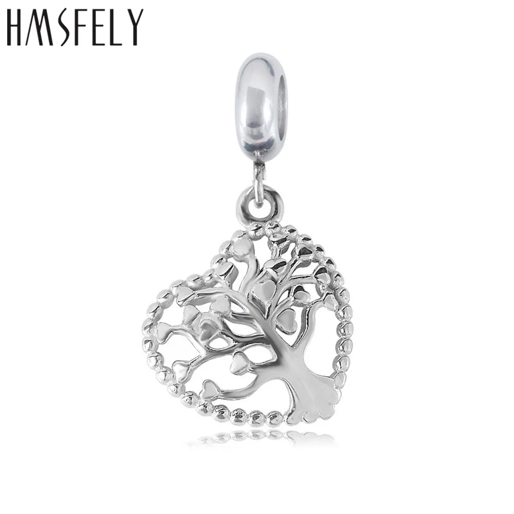

HMSFELY 316L Stainless Steel Tree of Life Pendant For DIY Charms Bracelets Necklace Jewelry Making Accessories Bracelet Dangles