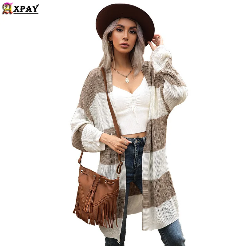 Long Splicing Sweaters for Women Long Sleeve Knitted Cardigan Winter Tops for 2020 Fall Patchwork Office Lady Sweater Coat
Long Splicing Sweaters for Women Long Sleeve Knitted Cardigan Winter Tops for 2020 Fall Patchwork Office Lady Sweater Coat