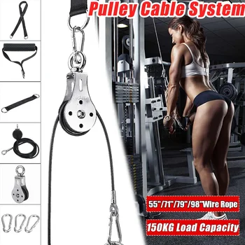 Fitness DIY Pulley Cable Machine Attachment System Arm Biceps Triceps Blasters Hand Strength Training Home Gym Workout Equipment
Fitness DIY Pulley Cable Machine Attachment System Arm Biceps Triceps Blasters Hand Strength Training Home Gym Workout Equipment