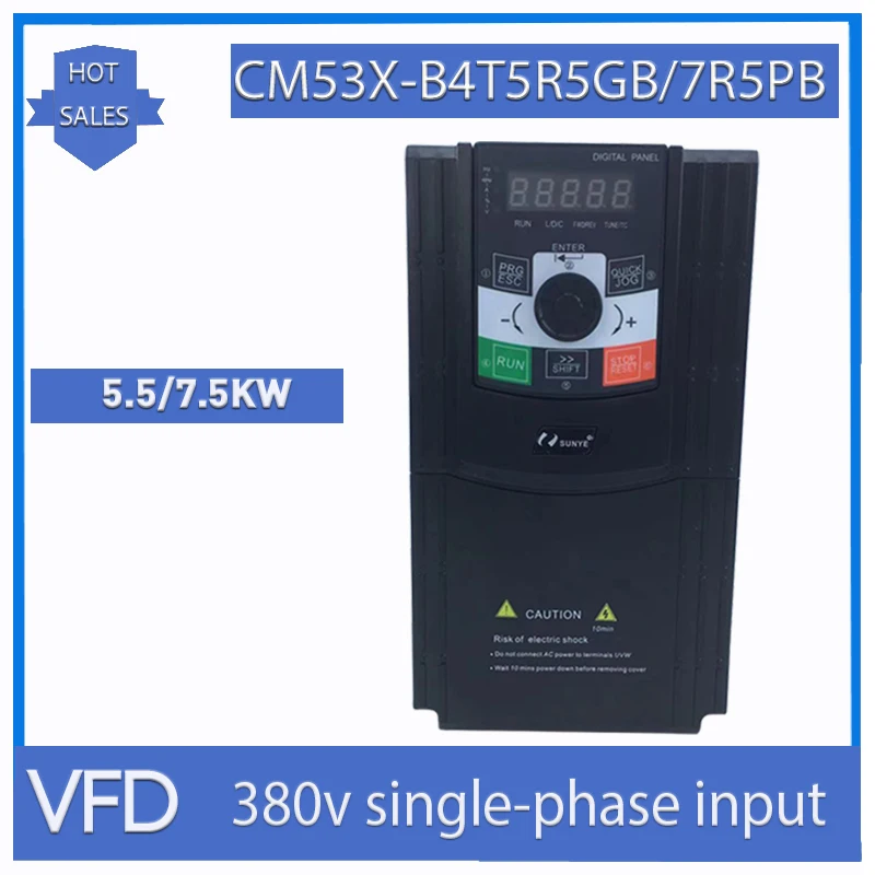 

VFD inverter 5.5/7.5KW CNCspindle motor speed controller 380V three-phase motor driver CM530H-B4T5R5GB/7R5GB inverter 50Hz / 60H