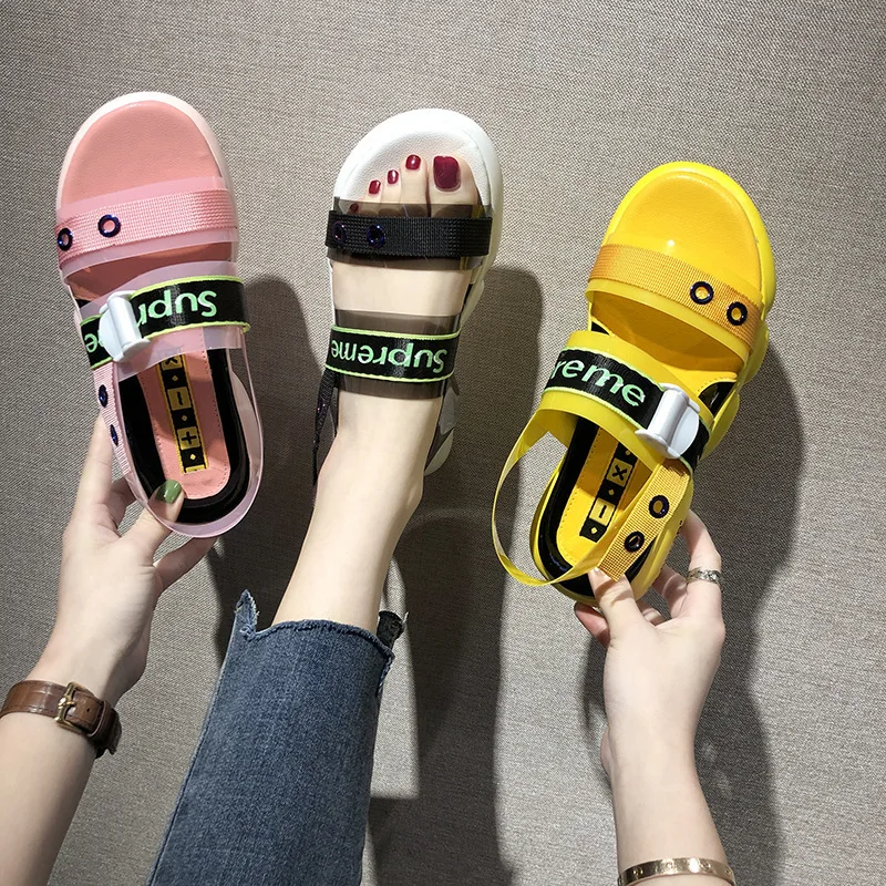 2019 Summer New Style Sandals WOMEN'S Shoes Flat Heel Peep-Toe Foot Covering Sports Sandals Season Platform Waterproof Platform
2019 Summer New Style Sandals WOMEN'S Shoes Flat Heel Peep-Toe Foot Covering Sports Sandals Season Platform Waterproof Platform
