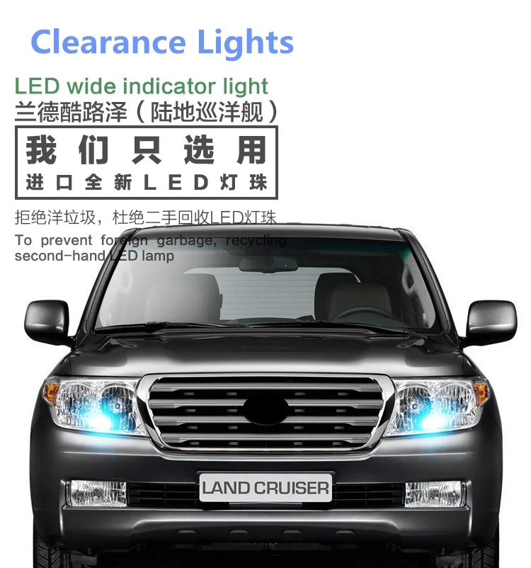 2pcs Clearance Lights width light led front small light T10 position light super bright T10 5W for Toyota Land Cruiser 2005-2019
2pcs Clearance Lights width light led front small light T10 position light super bright T10 5W for Toyota Land Cruiser 2005-2019