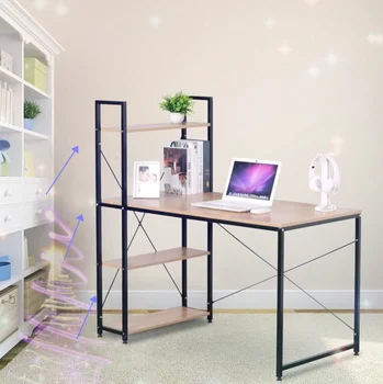 120x64x121cm Modern Style Computer Desk Multifunction Home Office Desk Black And Light Oak Computer Study Table HWC
120x64x121cm Modern Style Computer Desk Multifunction Home Office Desk Black And Light Oak Computer Study Table HWC