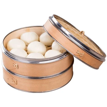 Thick Stainless Steel Side Steamer, Steamed Cedar Steamed Buns, Household Bamboo Cage Drawers, 2 Layers 1 Lid Steamer
Thick Stainless Steel Side Steamer, Steamed Cedar Steamed Buns, Household Bamboo Cage Drawers, 2 Layers 1 Lid Steamer