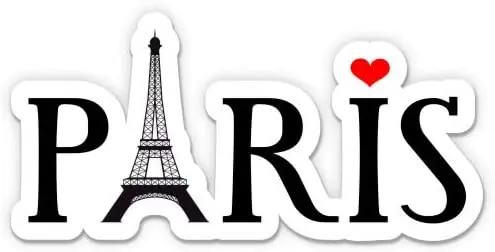 Фото Парижская Эйфелева башня симпатичная дорожная виниловая наклейка 3 дюйма для