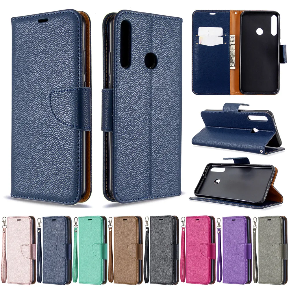 

Litchi Pattern Wallet Case for Huawei Psmart 2020 Y6 P Y5 P Y7 P P40 Lite E P30 Mate 30 Pro Honor 9S 9X 8A Flip Leather Cases