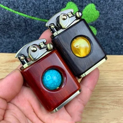 Retro Wooden Beads Decompressi Lighter Flint Kerosene Oil Lighter Rosewood Solid Personality Creative Lighter Gadget For Man
Retro Wooden Beads Decompressi Lighter Flint Kerosene Oil Lighter Rosewood Solid Personality Creative Lighter Gadget For Man