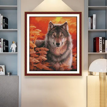Joy Sunday Cross Stitch Embroidery Kit Autumn Wolf 14CT 11CT Animal Wolf Pattern Cotton Thread DIY Embroidery Home Decoration
Joy Sunday Cross Stitch Embroidery Kit Autumn Wolf 14CT 11CT Animal Wolf Pattern Cotton Thread DIY Embroidery Home Decoration