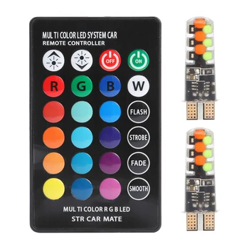 2pcs T10 Remote Control RGB COB LED Car Bulbs Remote Control Map Reading Clearance Silicon Lamps Transmittance Uniform Lighting
2pcs T10 Remote Control RGB COB LED Car Bulbs Remote Control Map Reading Clearance Silicon Lamps Transmittance Uniform Lighting