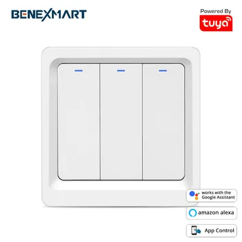 Tuya WiFi Smart Light Switch Push Button Smart Life APP Remote Control Works with Alexa Google Home Voice Control EU 1 2 3 Gangs
Tuya WiFi Smart Light Switch Push Button Smart Life APP Remote Control Works with Alexa Google Home Voice Control EU 1 2 3 Gangs