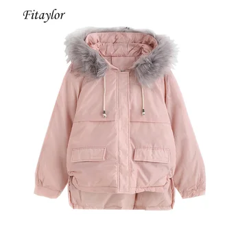 Fitaylor Winter Padded Jacket Women Fur Collar Hooded Coat Cotton Parkas Black Pink Short Warm Snow Overcoats
Fitaylor Winter Padded Jacket Women Fur Collar Hooded Coat Cotton Parkas Black Pink Short Warm Snow Overcoats
