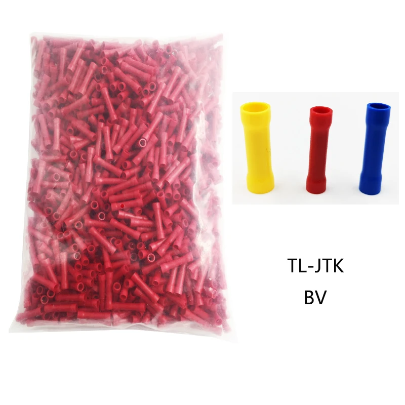 1000Pcs tube fully insulated intermediate connector terminal electrical connectors for cable, cold crimp terminals BV1.25/2/5.5
1000Pcs tube fully insulated intermediate connector terminal electrical connectors for cable, cold crimp terminals BV1.25/2/5.5