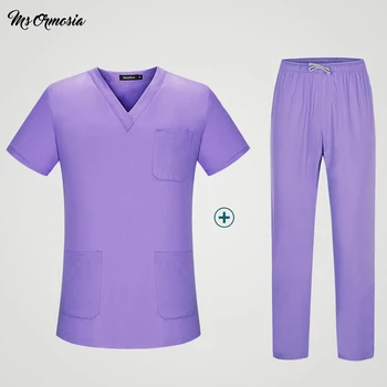 New V-Neck Summer Doctor Clothes Nurse Uniform Hospital Medical Beauty Salon Scrub Set Short Sleeve Men Surgical Medical Uniform
New V-Neck Summer Doctor Clothes Nurse Uniform Hospital Medical Beauty Salon Scrub Set Short Sleeve Men Surgical Medical Uniform
