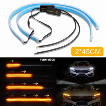 2PC 45cm Car Moto LED Strip Light Turn Signal Lamp White And Amber DRL Flowing Running Lights Multipurpose Strips 12V
2PC 45cm Car Moto LED Strip Light Turn Signal Lamp White And Amber DRL Flowing Running Lights Multipurpose Strips 12V